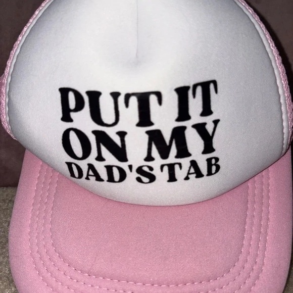Accessories - Pink and White Trucker Hat with Bold Black Slogan